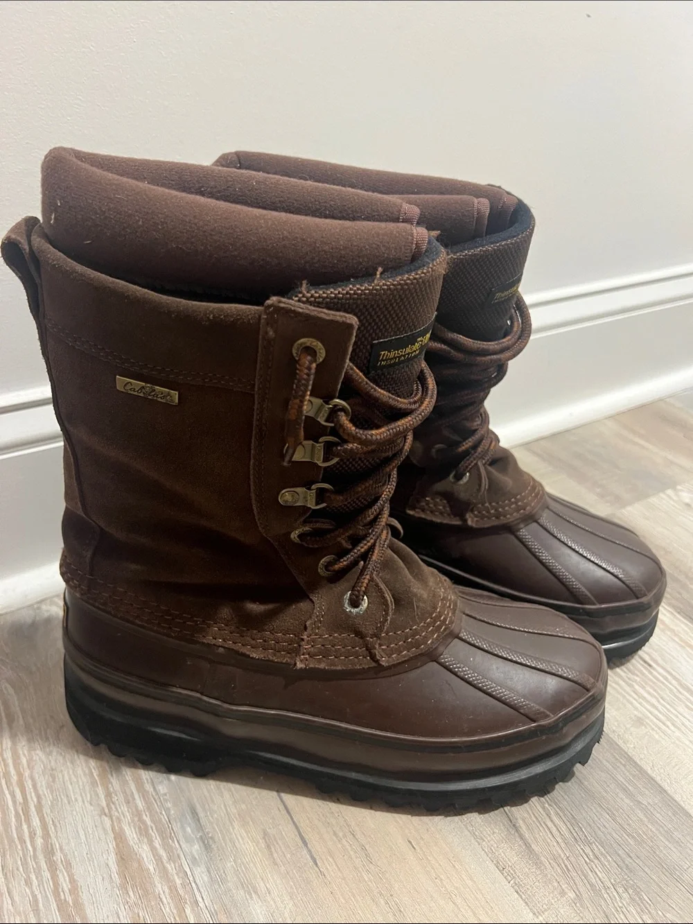 Cabela's Brown Insulated Men's Duck Boots Size 9